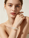 Resin Teardrop Pearl Bangle