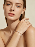 Single Row Pearl Open Cuff Bangle
