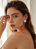 Shell Shape Pearl Stud Earrings