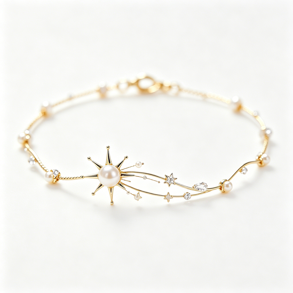 North Star Shooting Star Pearl Bracelet
