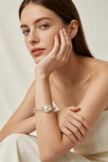 Branch Baroque Pearl Silver Cuff Bracelet