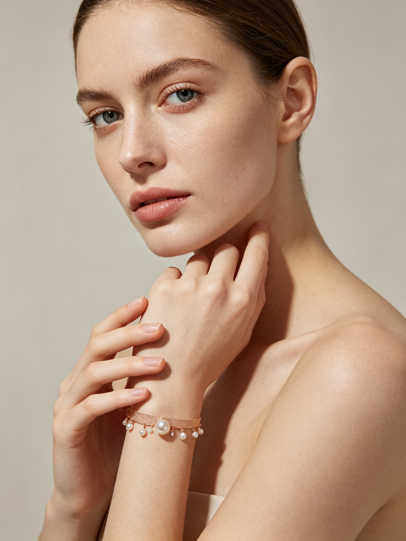 Mesh Tassel Pearl Bracelet