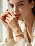 Wavy Baroque Pearl Open Cuff